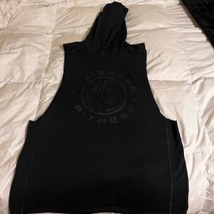 Gymshark Black LEGACY DROP ARMHOLE HOODIE